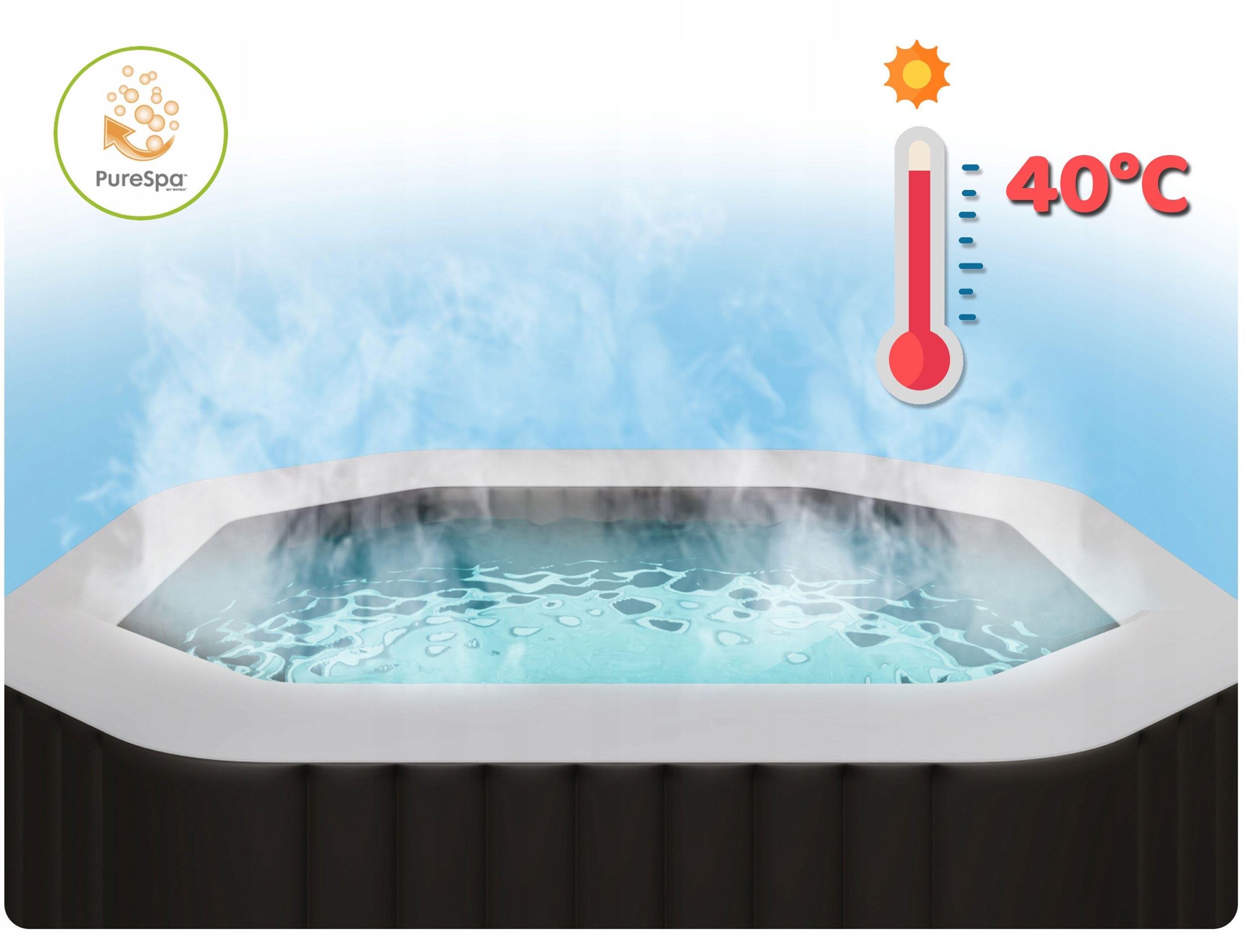 Intex PureSpa Greystone Deluxe 6 personnes - WiFi 3/7