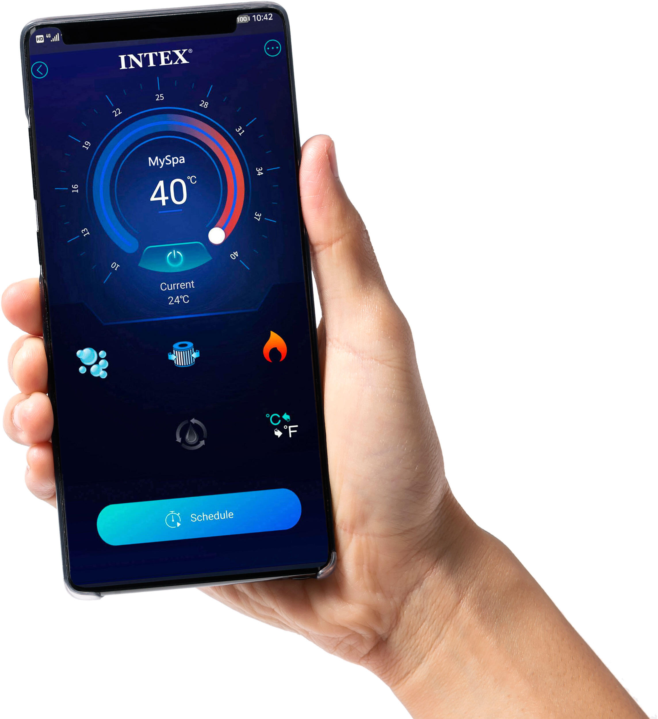 Intex PureSpa Greystone Deluxe 6 personnes - WiFi 6/7