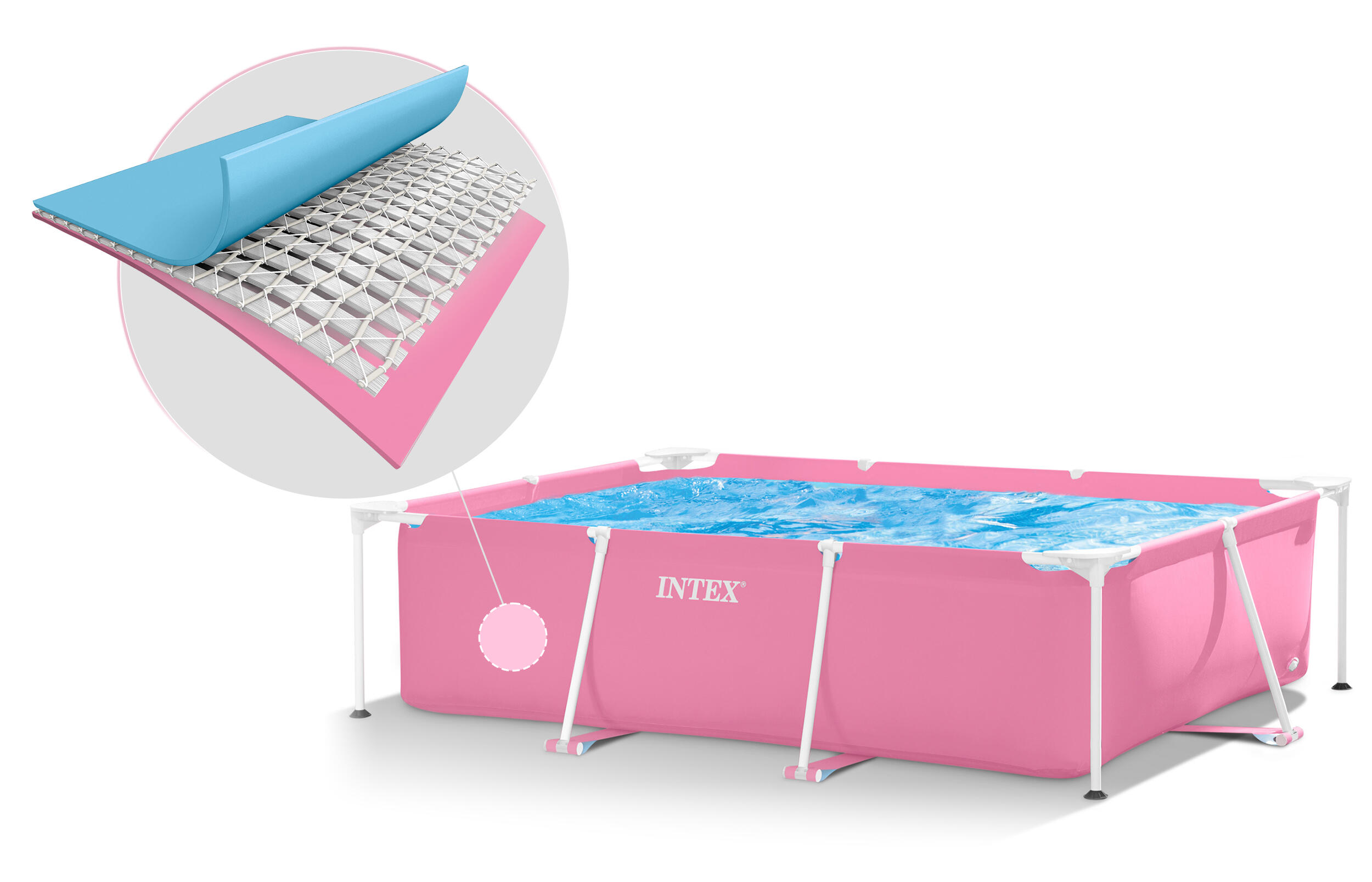 Piscina natación Piscina Desmontable 220x150 cm Intex Rosa 3/7