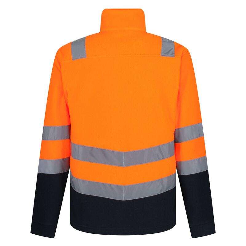 Veste polaire PRO Homme (Orange / Bleu marine)