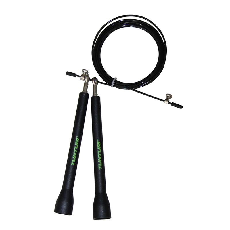 Jumprope Steel Adjustable PVC Handle Schwarz