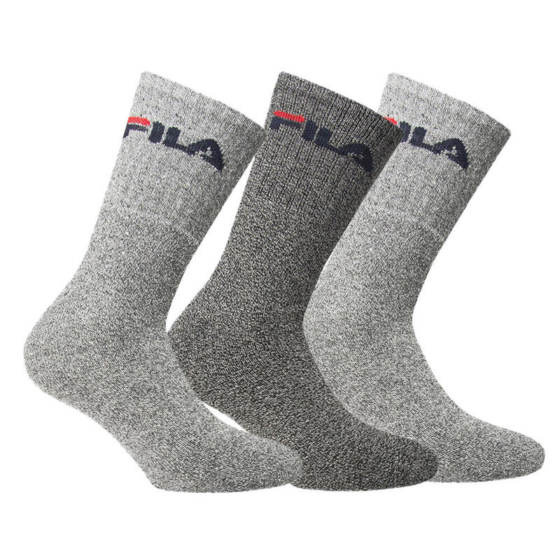 X3 Paires Chaussettes Grises mixte Fila Calza