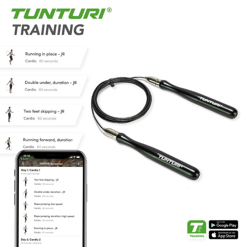 Corde à sauter réglable Tunturi Pro Speed Jump Rope