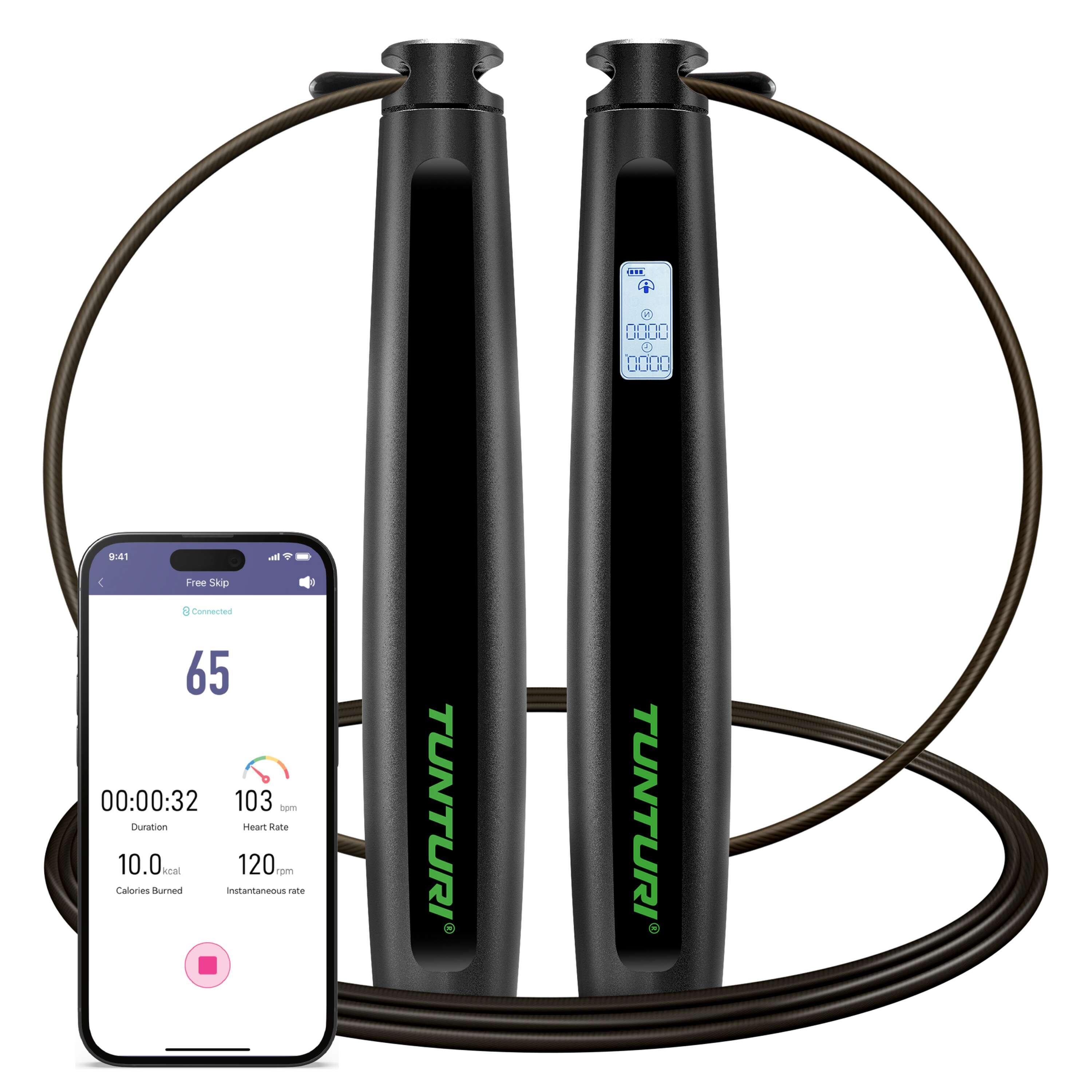 Tunturi Smart skipping rope with display and application