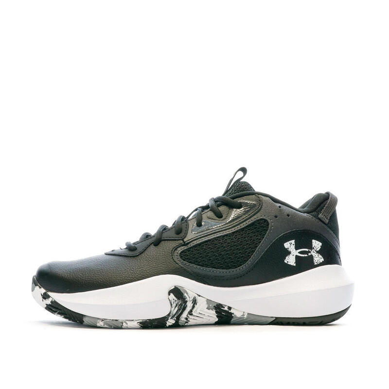 Chaussures de Basket Blanche/Noire/Grise Homme Under Armour Lockdown 6