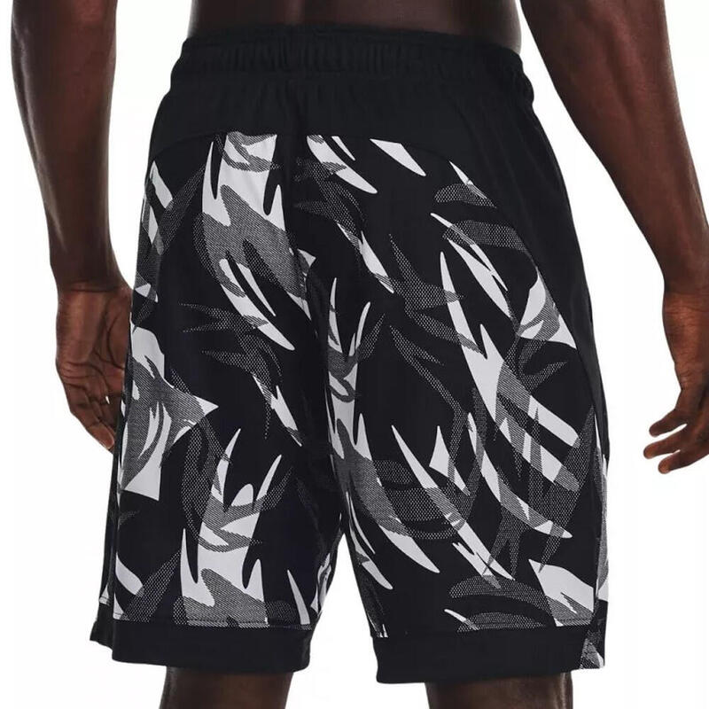 Short Imprimé Noir/Blanc Homme Under Armour Baseline 10'