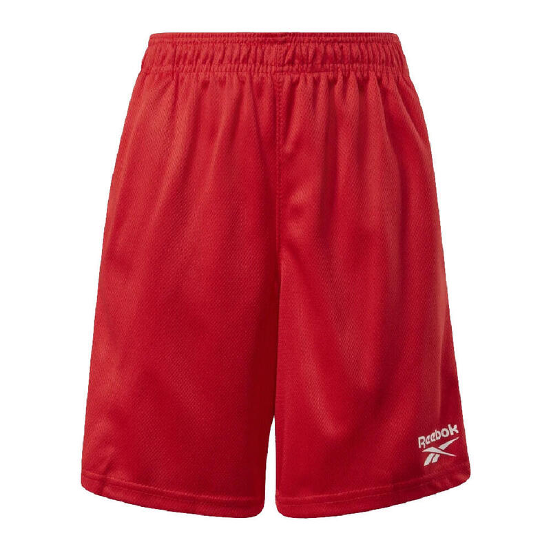 Short de sport rouge enfant Reebok Logo Shorts