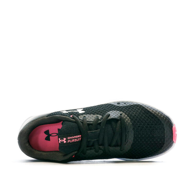 Chaussures de Sport Noire/Rose/Blanches Femme Under Armour Charged Pursuit 3