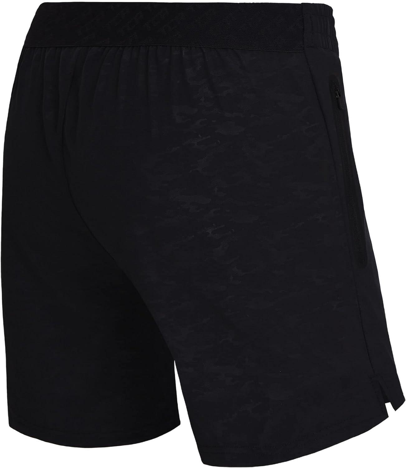 Men's Elite Tech Lightweight Running Shorts with Zip Pockets - Dark Combat 2/6