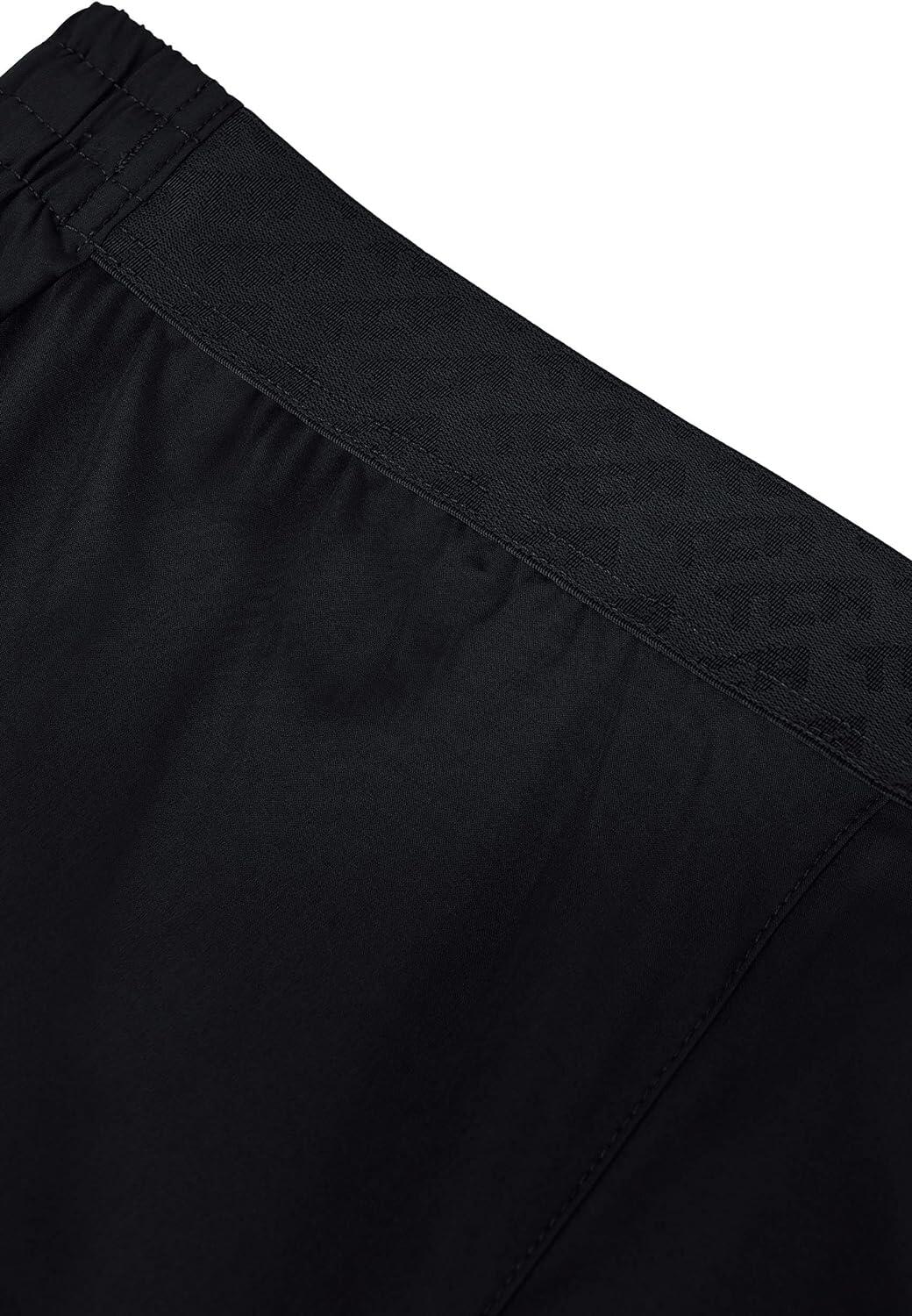 Men's Elite Tech Lightweight Running Shorts with Zip Pockets - Triple Black 5/6