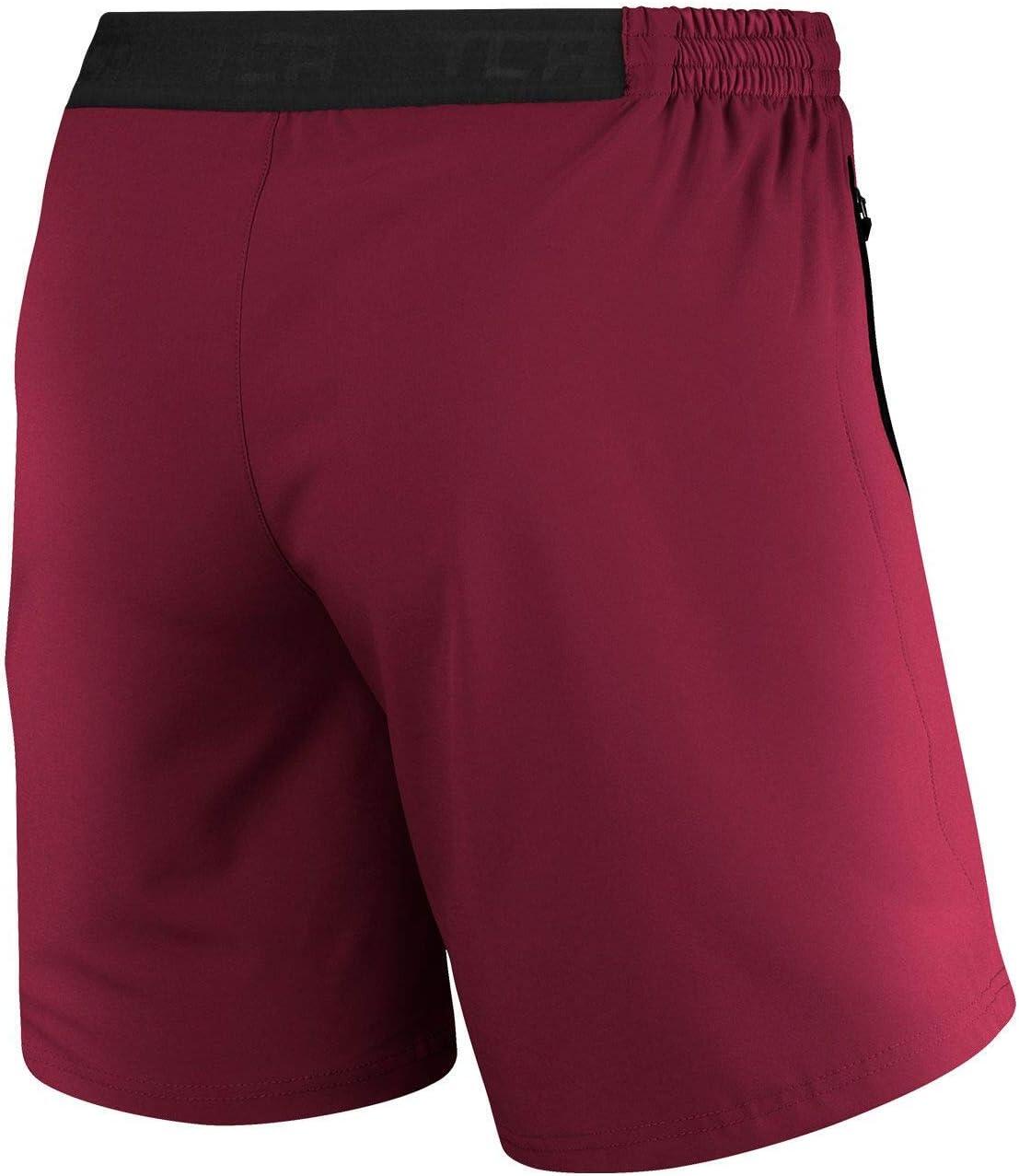 Men's Elite Tech Lightweight Running Shorts with Zip Pockets - Carmine Red 2/6