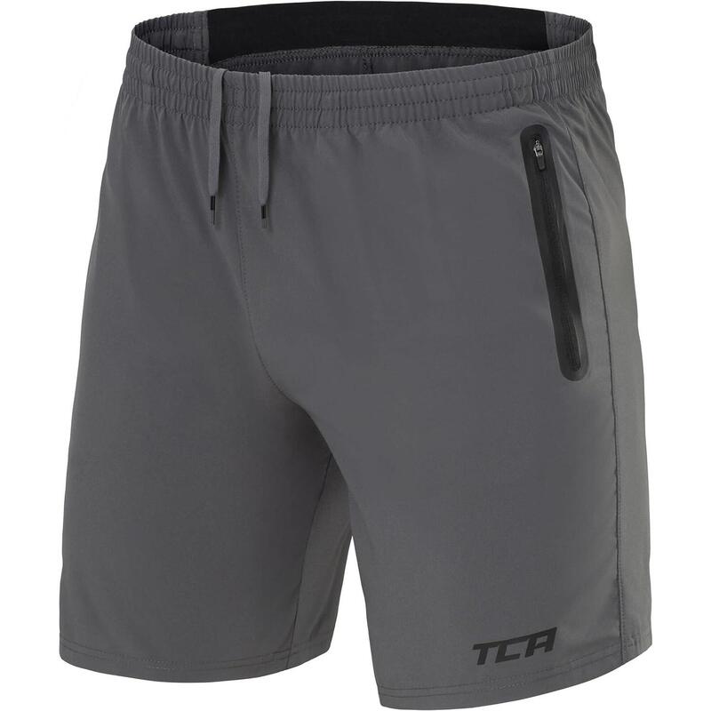 Heren Elite Tech Hardloopshorts met ritssluiting zakken