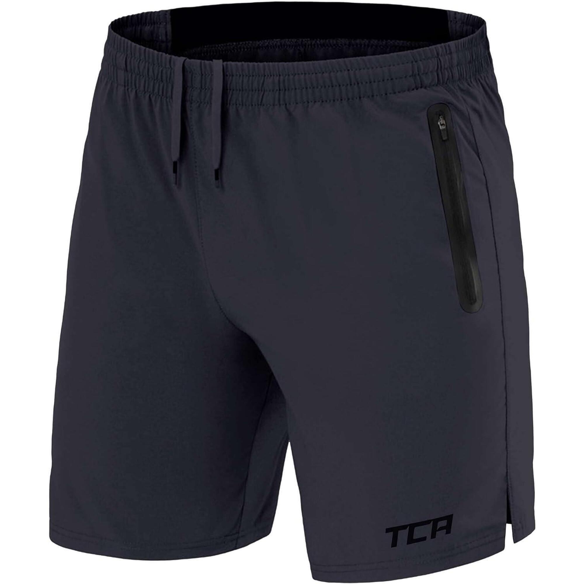 Elite Tech Pantalon Cortos Ligeros con Bolsillos con Cremallera para Hombre Decathlon