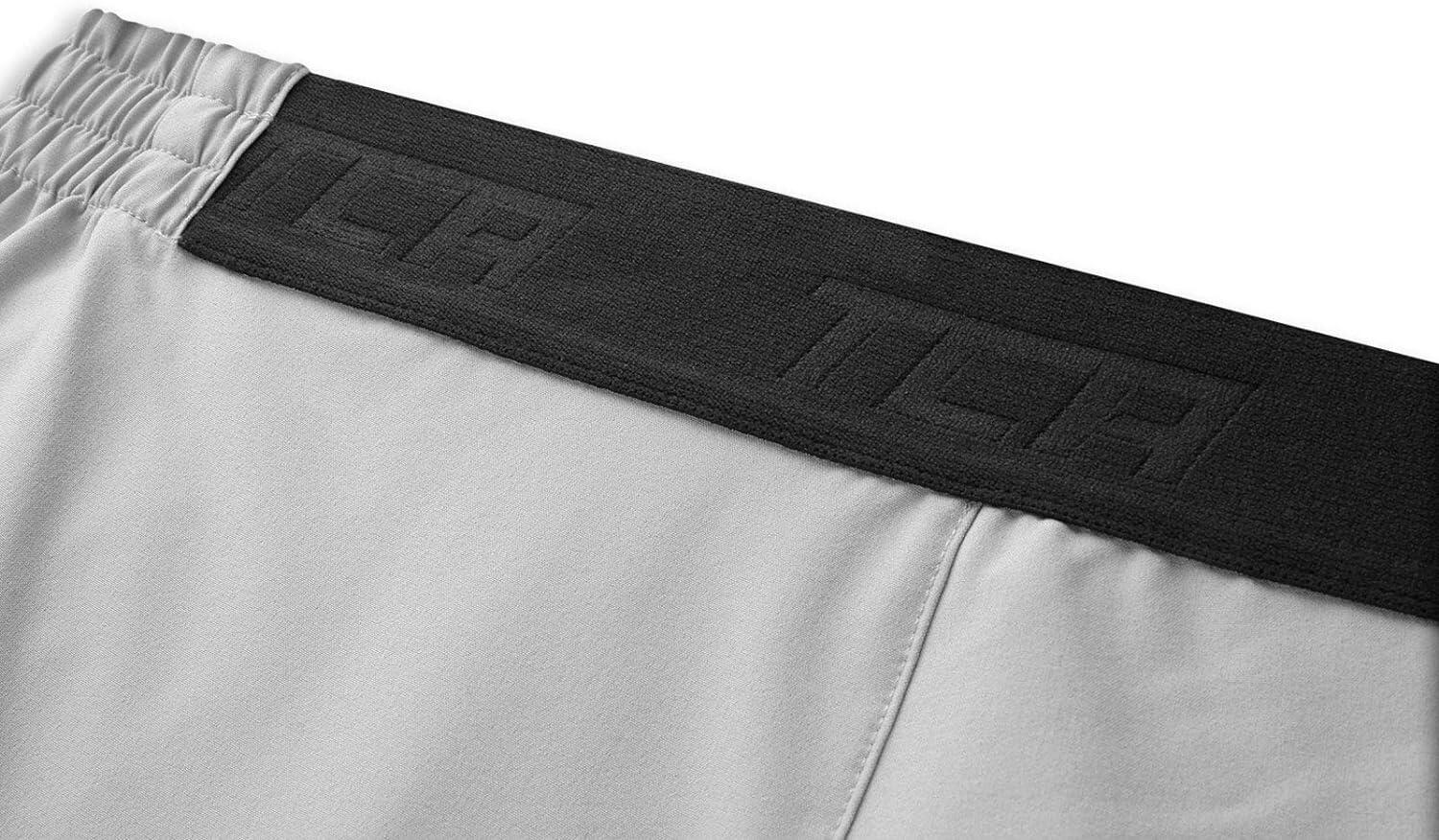 Men's Elite Tech Lightweight Running Shorts with Zip Pockets - Cool Grey/Black 5/6