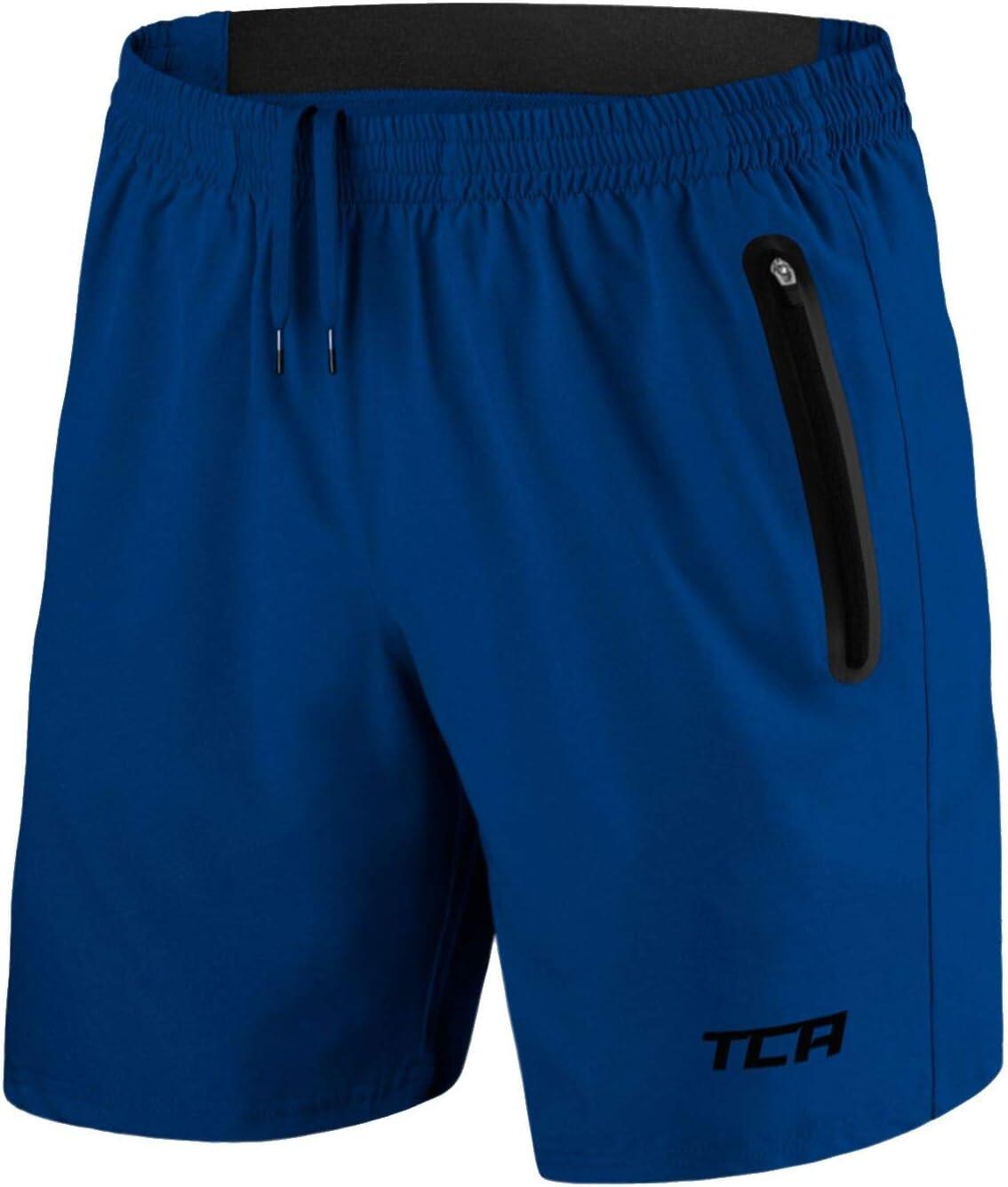 TCA Men's Elite Tech Lightweight Running Shorts with Zip Pockets - Mazarine Blue