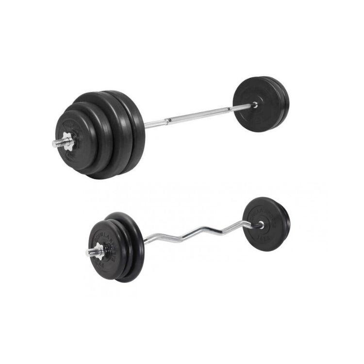 Zestaw 130 kg - Ławka wielofunkcyjna 6w1 + 2 sztangi bitumiczne 4/7