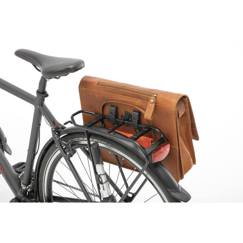 FietstasFellini 18 liter 40 x 15 x 32 cm - gemaakt van luxe leder