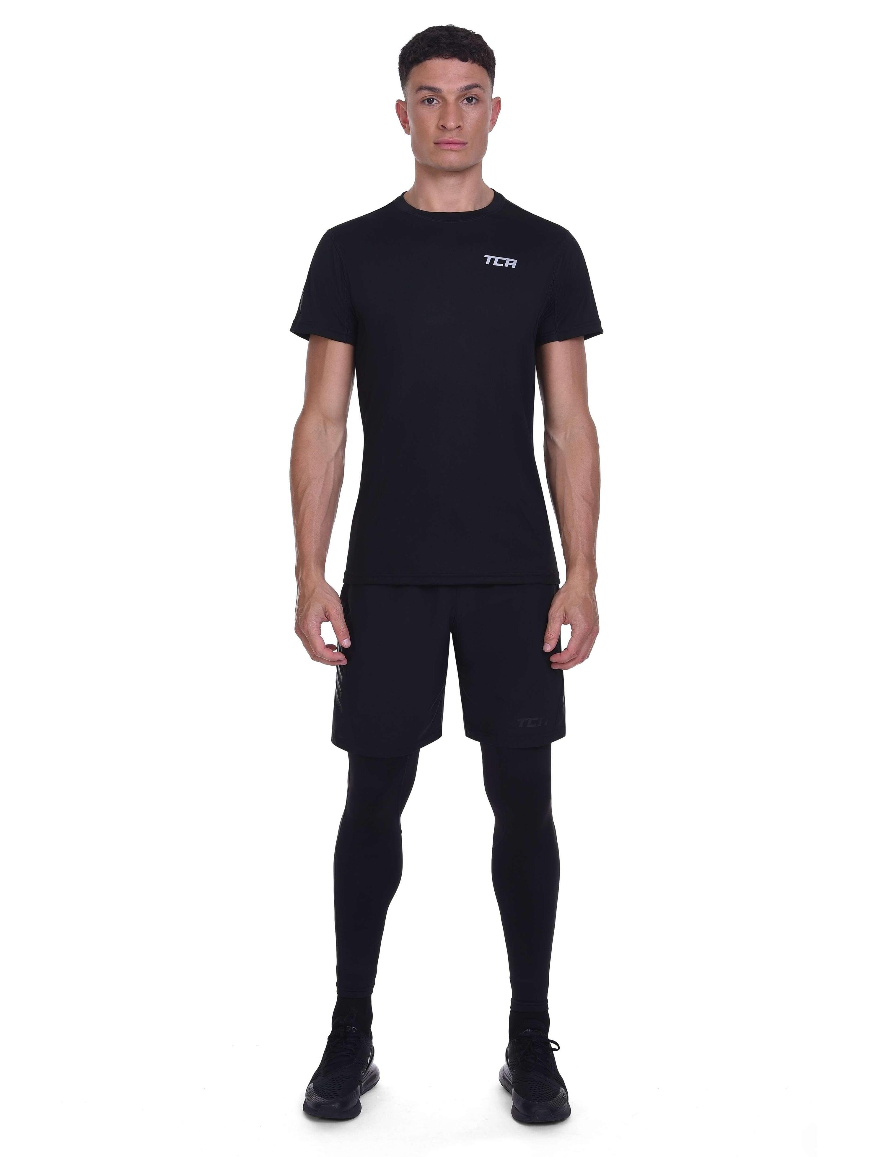 Men's Super Thermal Compression Leggings - Black Stealth 3/6