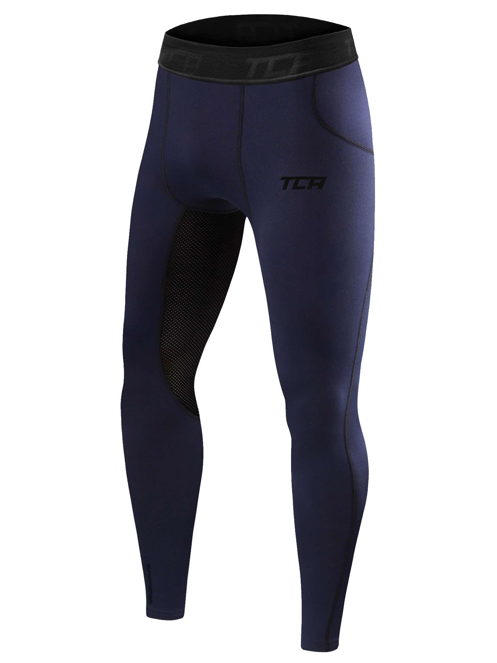 Boys' Super Thermal Compression Leggings - Navy Eclipse/Navy Eclipse TCA -  Decathlon