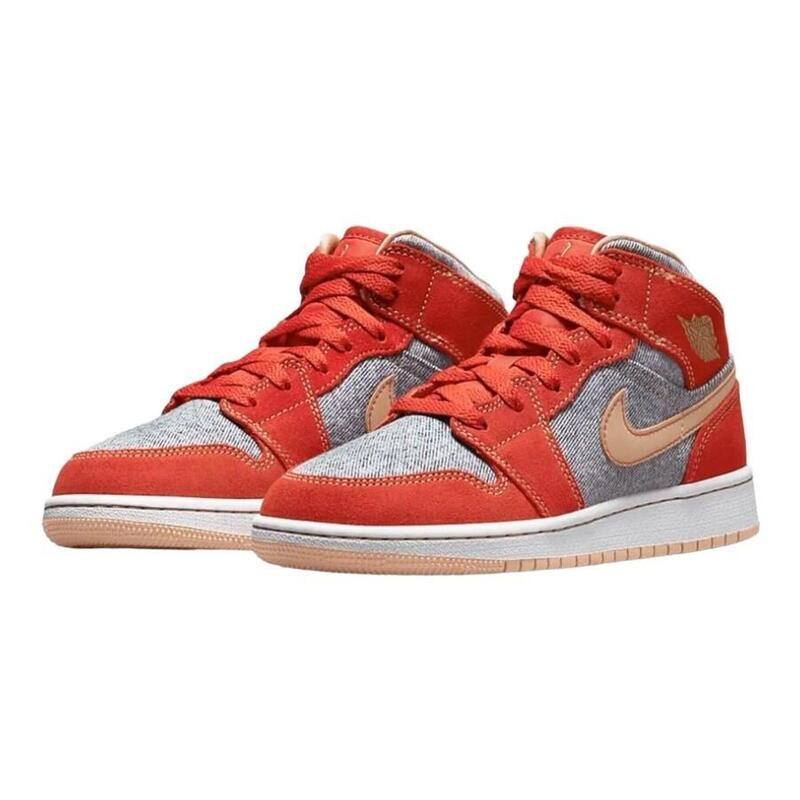 Scarpe donna nike jordan mid se -rosso/grigio