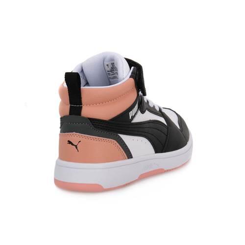 Sneaker Bambino   Rebound v6 mid bco/nero/rosa 393832-07 4/5