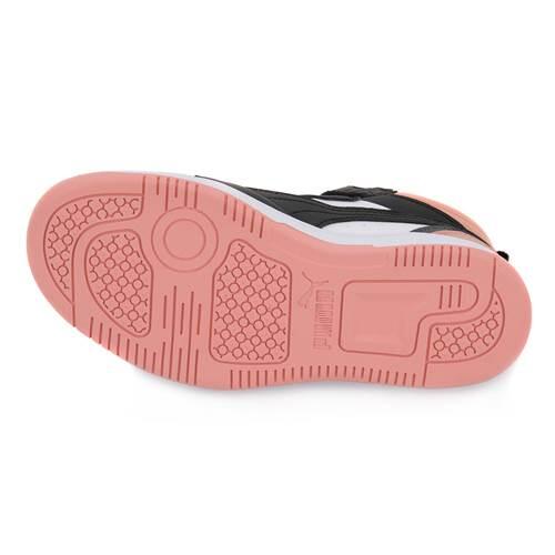 Sneaker Bambino   Rebound v6 mid bco/nero/rosa 393832-07 5/5