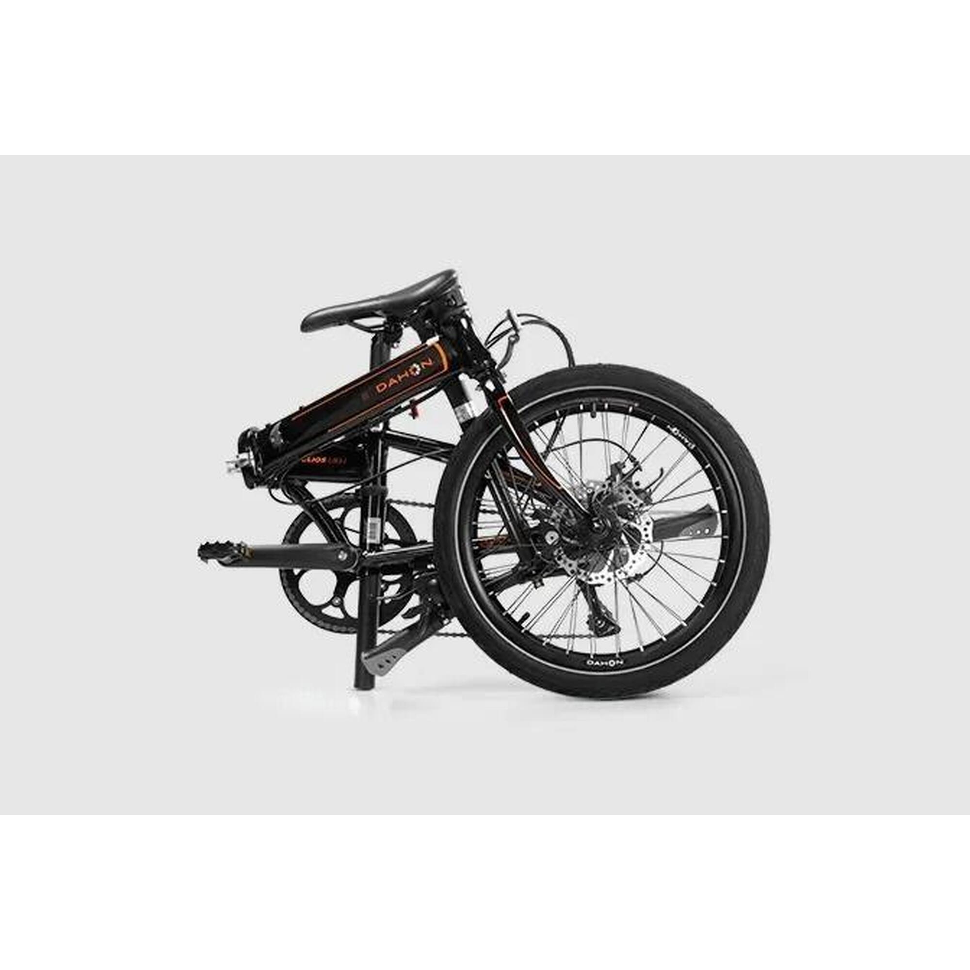 (Assembled) KBA083 LAUNCH D8 8SPD FOLDING BIKE (STANDARD Hinge) - BLACK