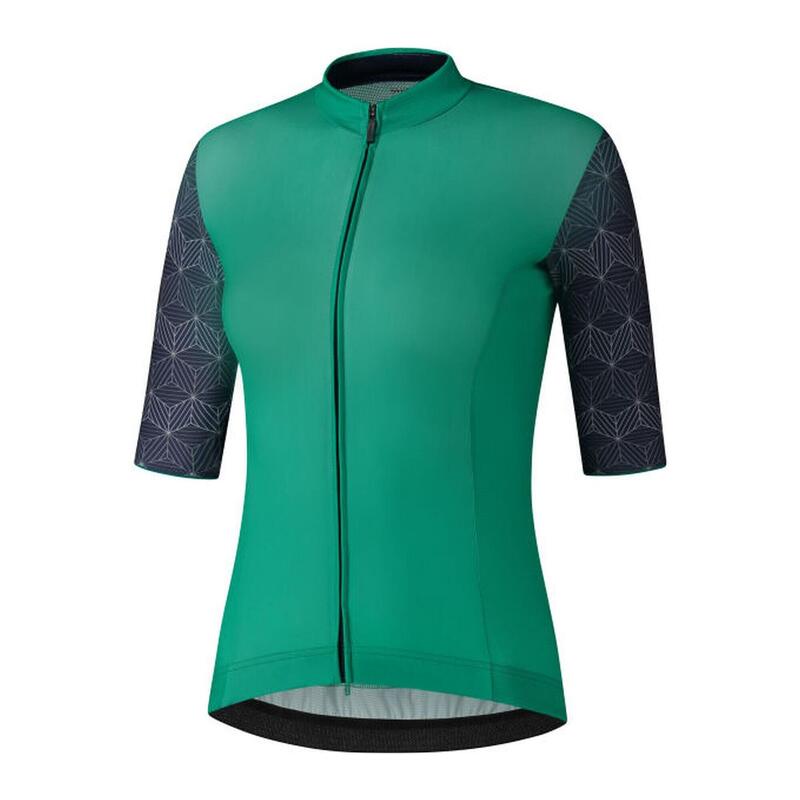 SHIMANO W's YURI Korte Mouw Jersey, Groen