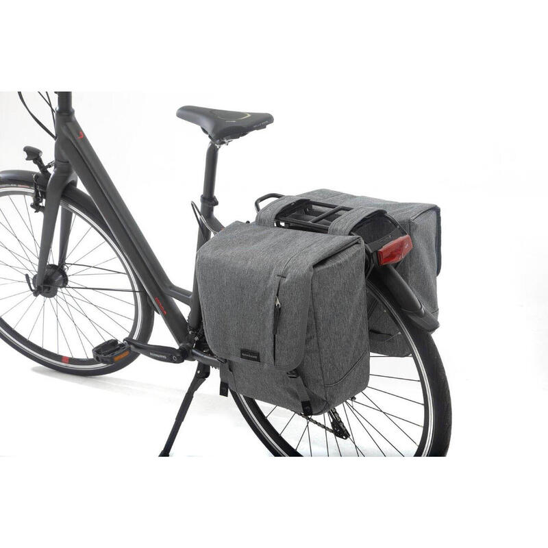 Grau Nova Doppel - Doppelfahrradbeutel, Wasserrepellent, 32L