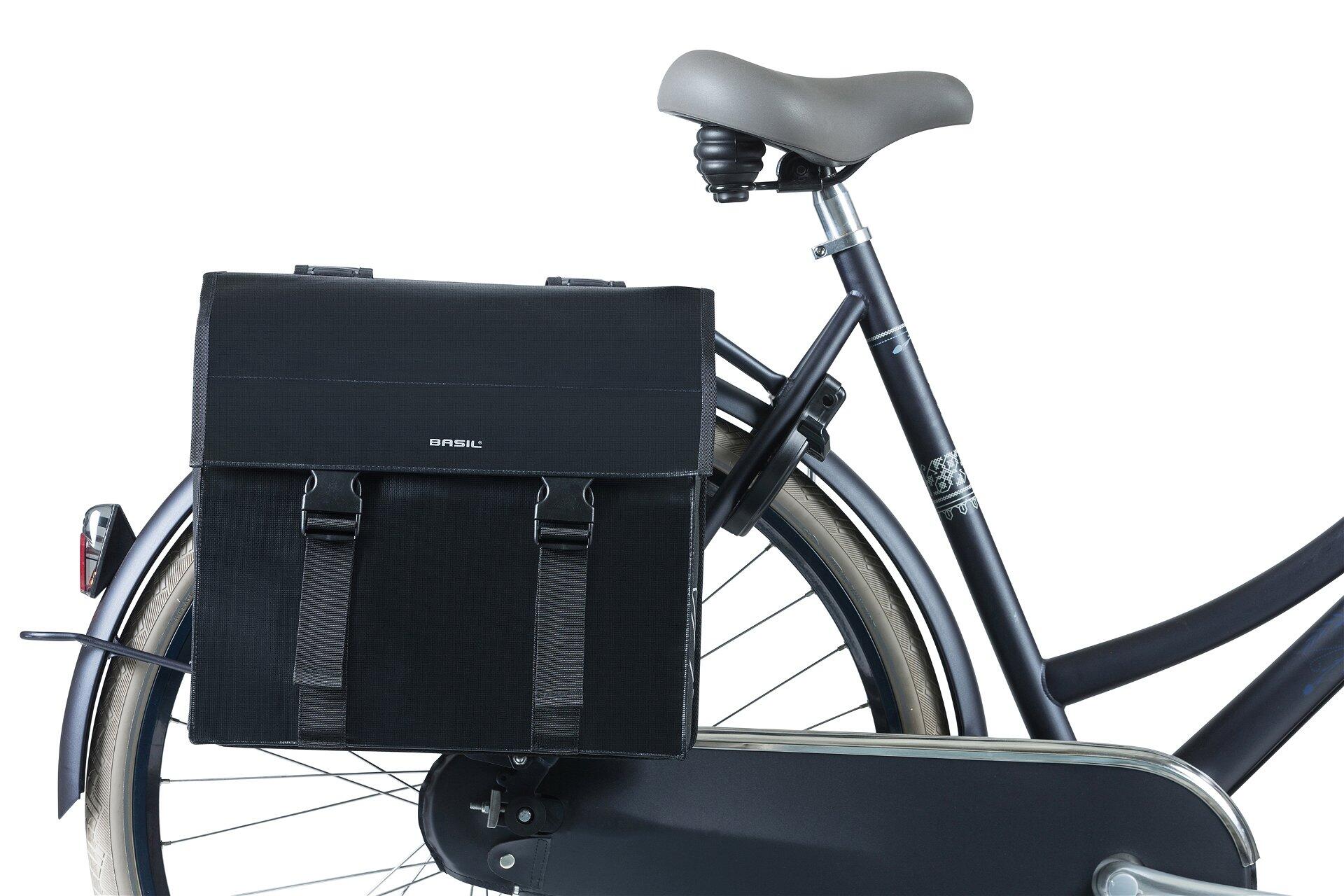Basil Doppeltasche Urban Load DB sw, 40,5x17,5x46cm, 48-53ltr,wasserdicht 6/7
