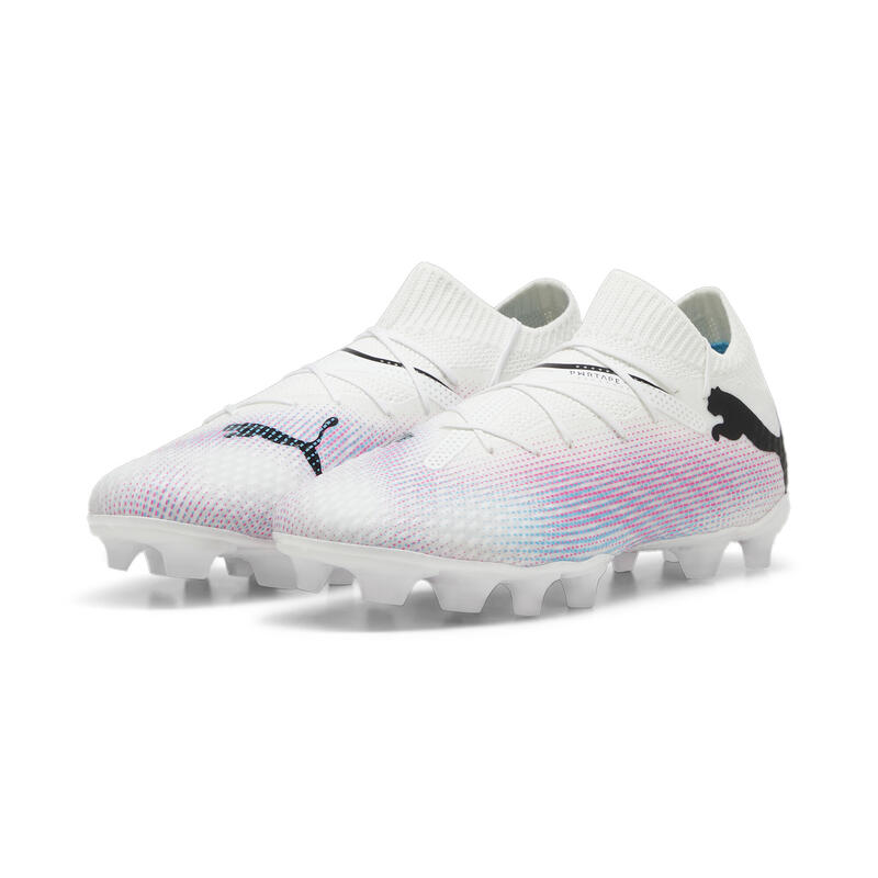 Scarpe da calcio FUTURE 7 PRO FG/AG da ragazzi PUMA White Black Poison Pink