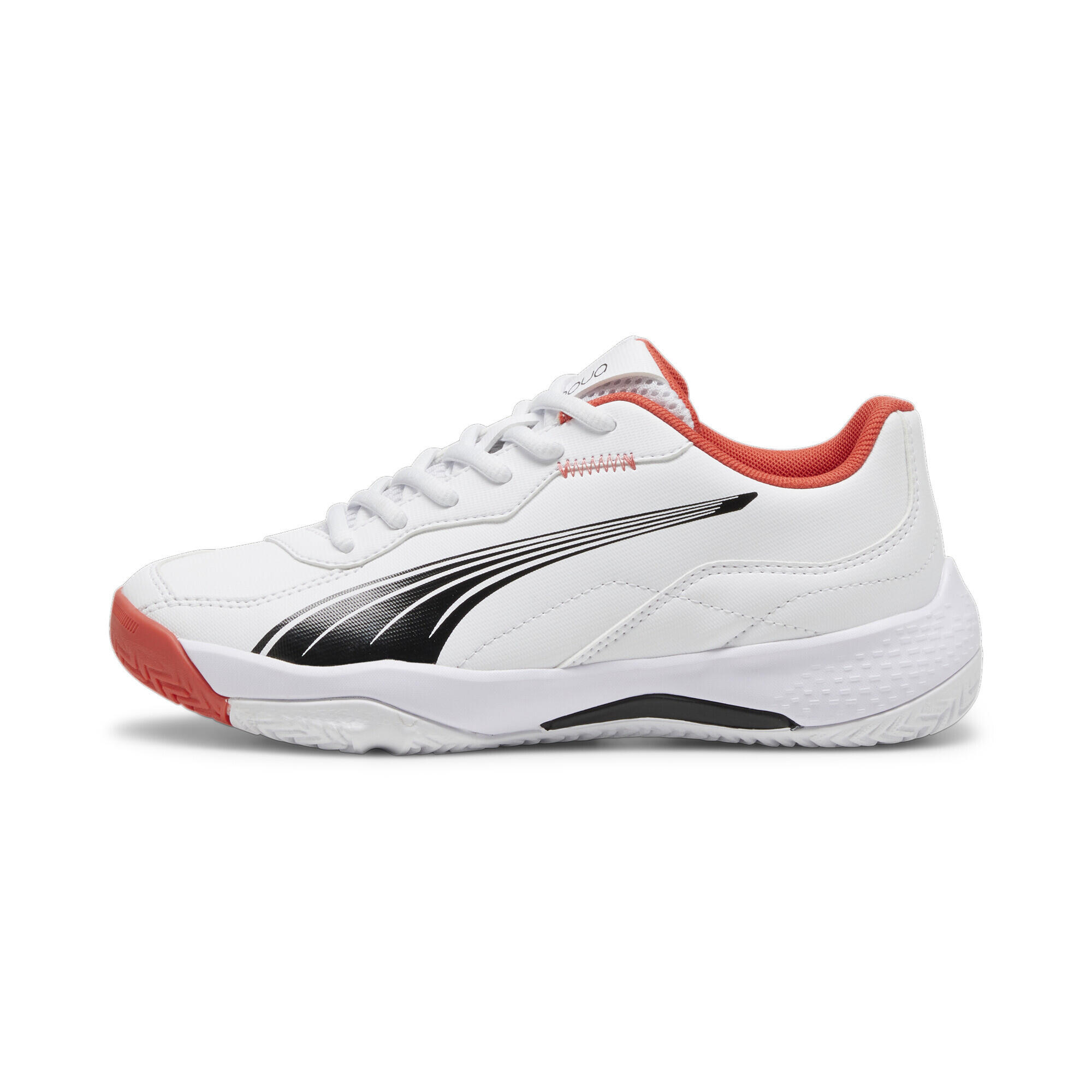 Chaussures de padel NOVA Smash Enfant et Adolescent PUMA White Black Active Red 3/6