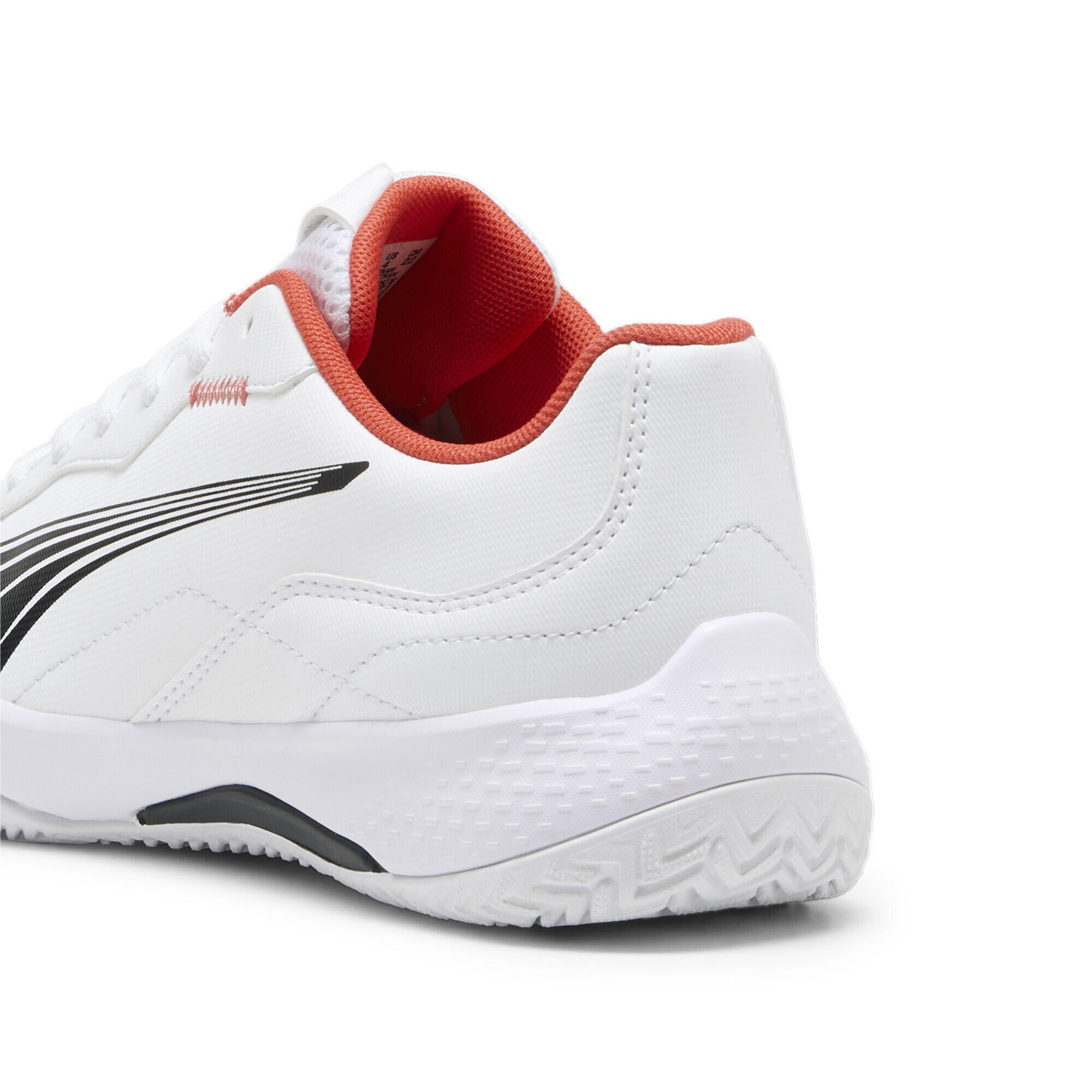 Chaussures de padel NOVA Smash Enfant et Adolescent PUMA White Black Active Red 2/6