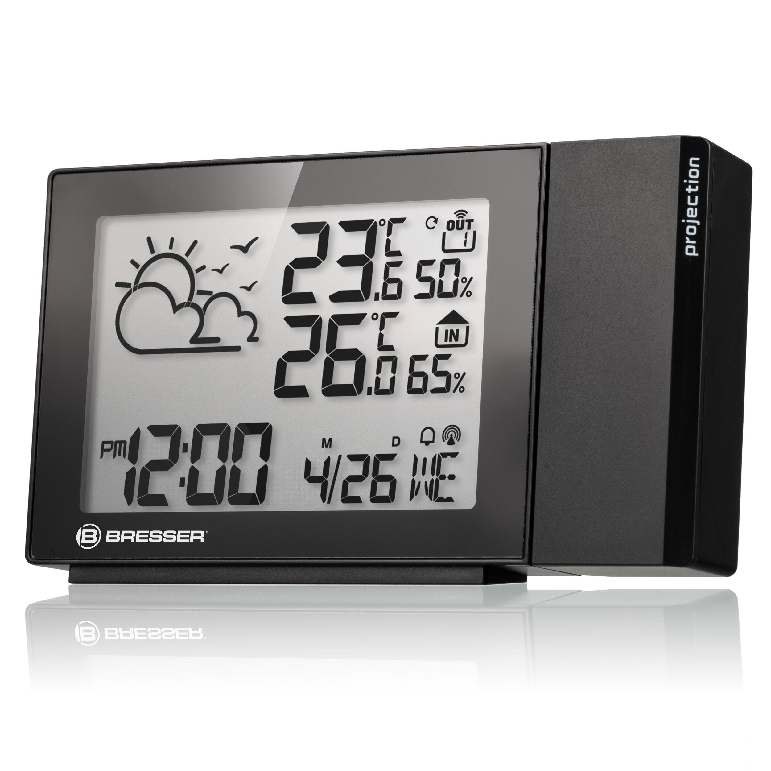 Station météo radio PROJECTION, prévisions météorologiques, heure et + info 3/7