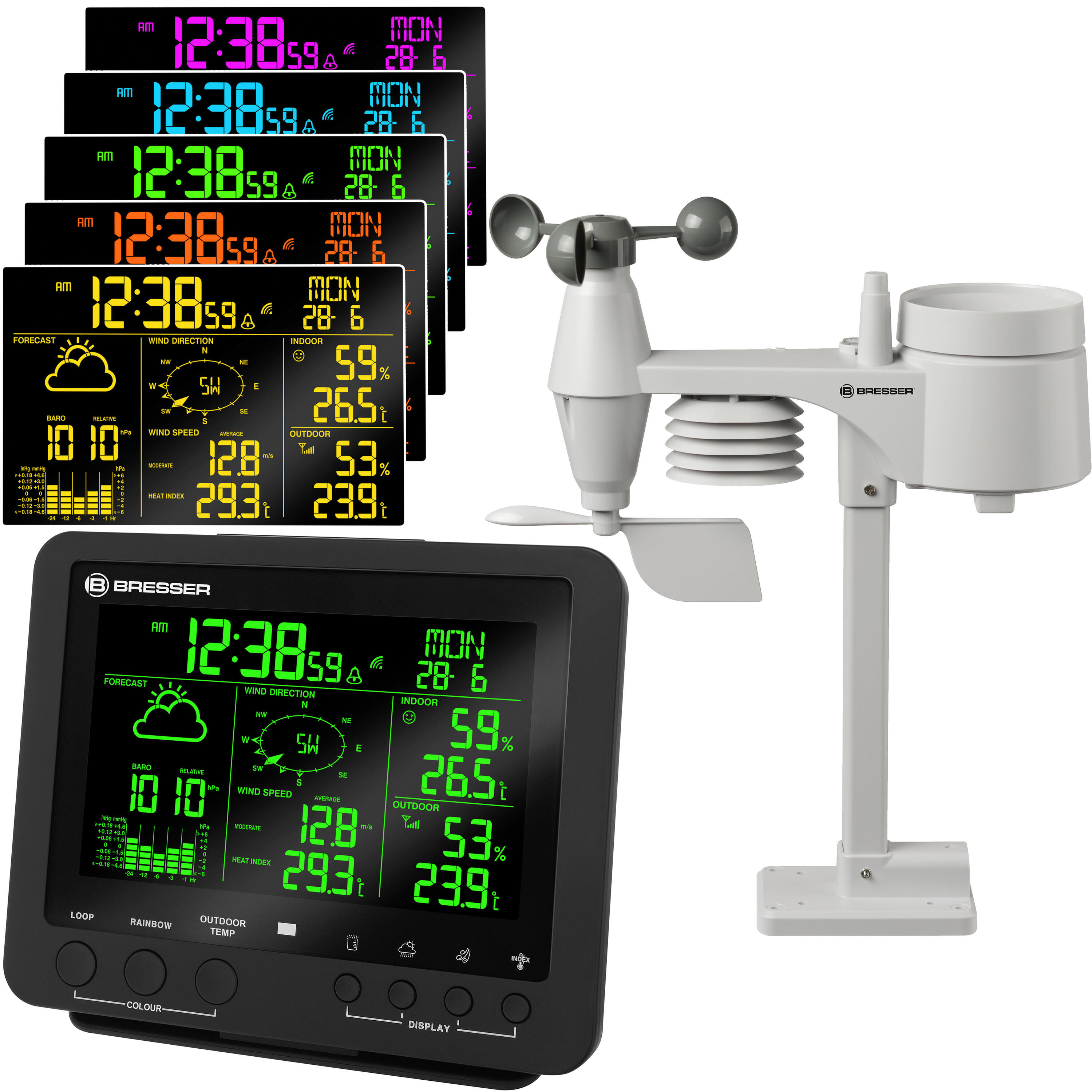 BRESSER BRESSER Stazione meteo professionale 5 in 1 con display a 256 colori
