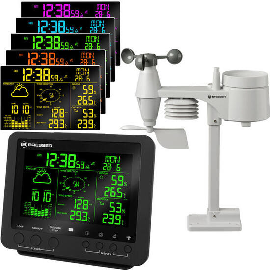 Stazione meteo professionale 5 in 1 con display a 256 colori