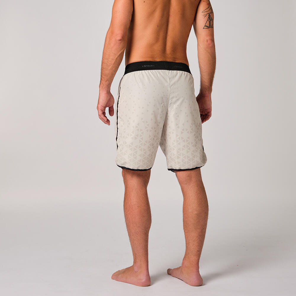Short de beach-volley pour hommes avec un design de météorites blanc/gris. 4/4