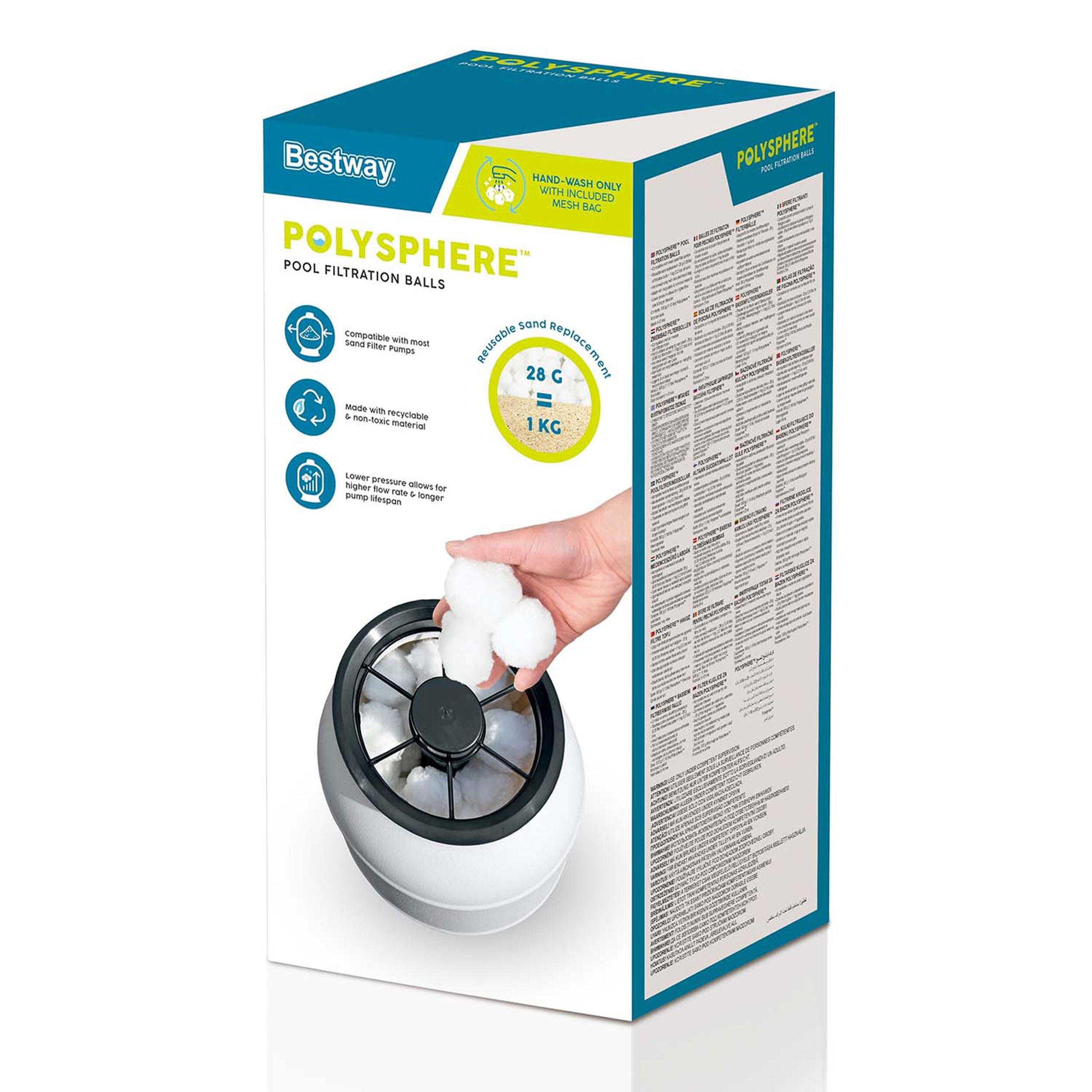 Kit Manutenzione Piscina Nuoto Polysphere Balletjes, Bianco 7/7