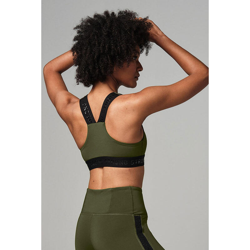 Bustieră Fitness Antrenament Strong Id Essential Sports Verde