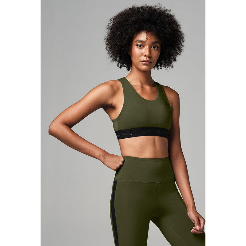 Bustieră Fitness Antrenament Strong Id Essential Sports Verde