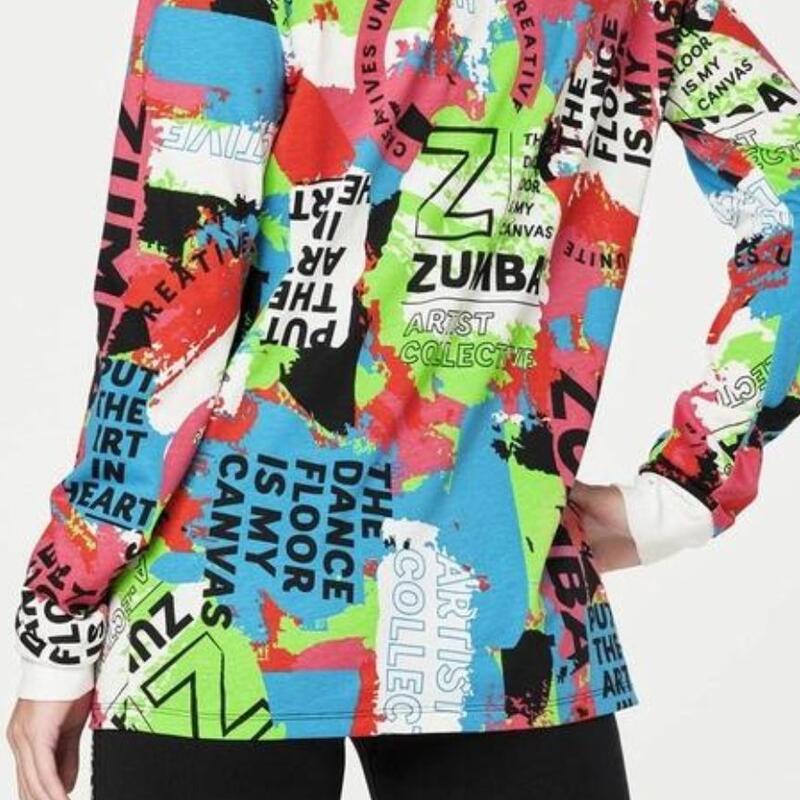 Koszulka sportowa unisex Zumba Free To Create z długim rękawem