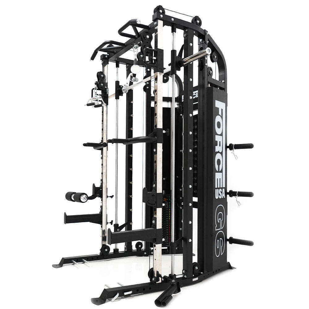 G6™ All-In-One Trainer - Rack, Máquina Smith, Multipower + Doble Polea 3/5