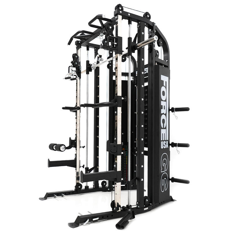 G6™ All-In-One Trainer - Rack, Máquina Smith, Multipower + Doble Polea Ajustable