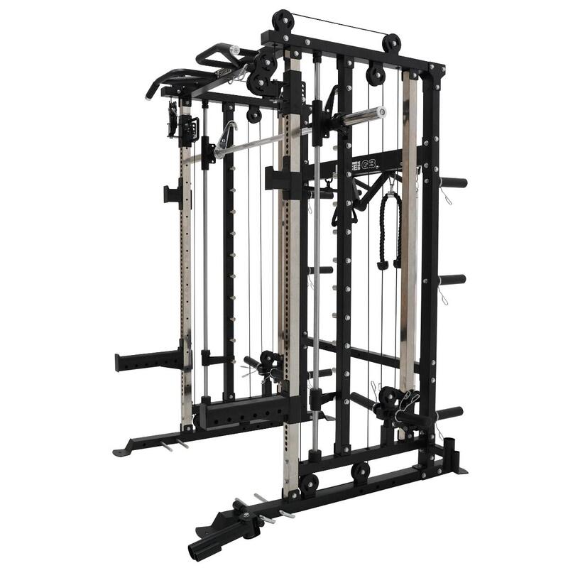 G3® V2 All-In-One Trainer - Multipower Máquina Smith, Doble Polea + Rack