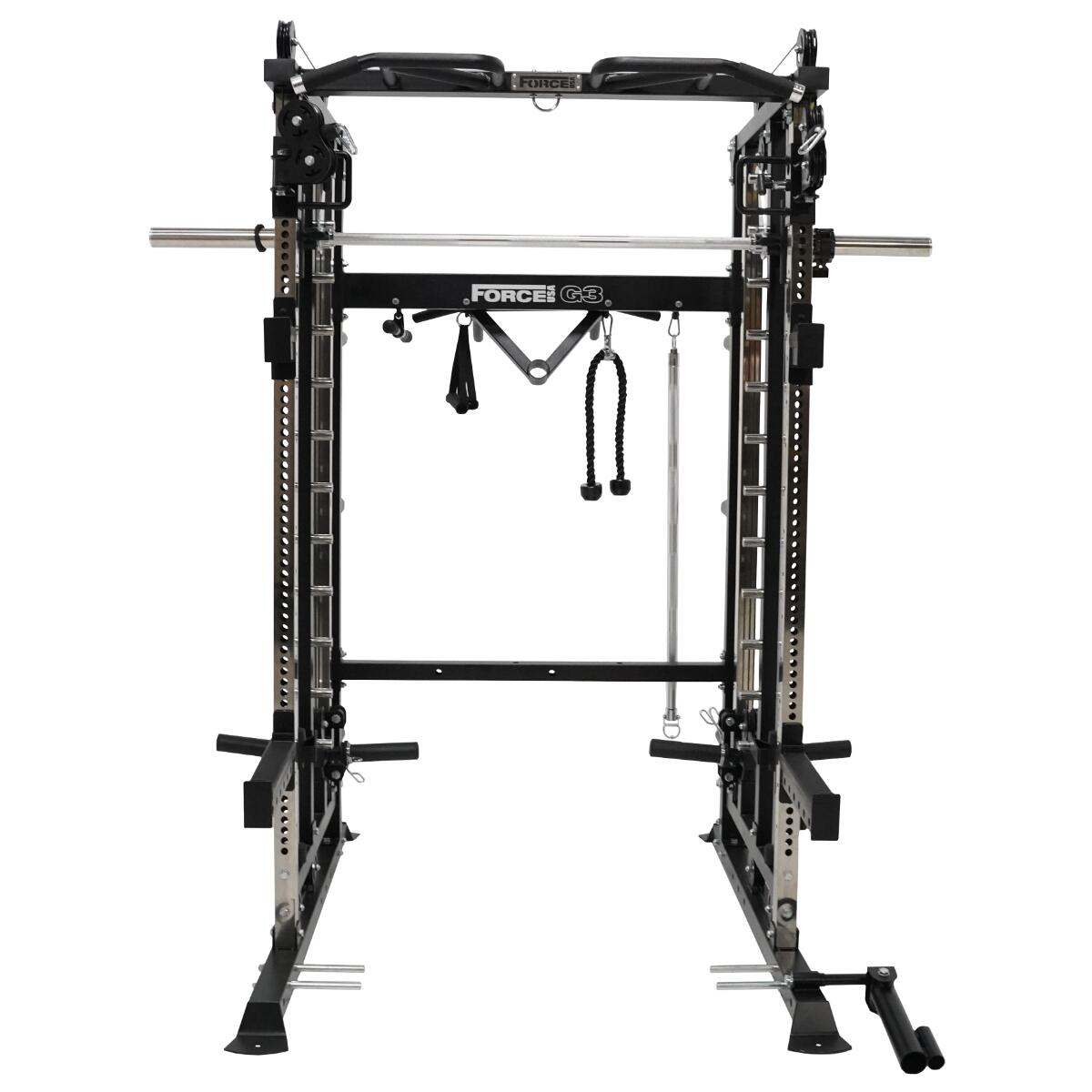 G3® V2 All-In-One Trainer - Multipower Máquina Smith, Doble Polea + Rack Force U 3/5