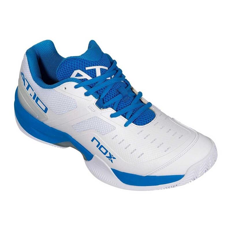 Padelschuhe NOX AT10 WHITE/SEA NAVY World Padel Tour Padel Shoes WPT