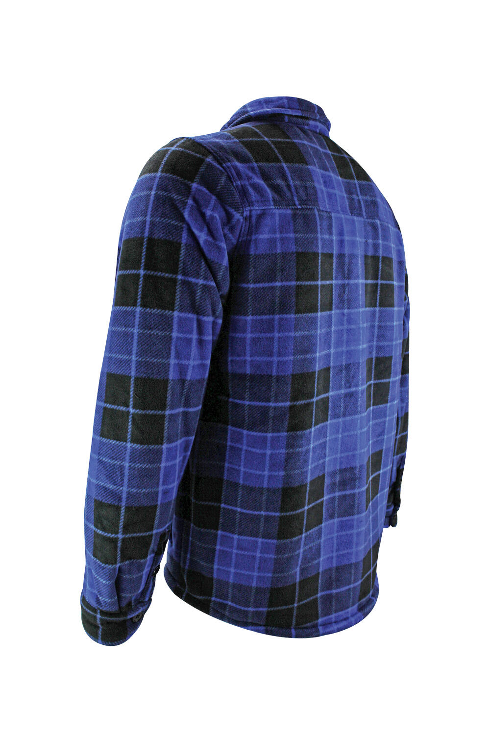 Mens Quilted Plaid Pattern Thermal Warm Long Sleeve Winter Jacket 4/4