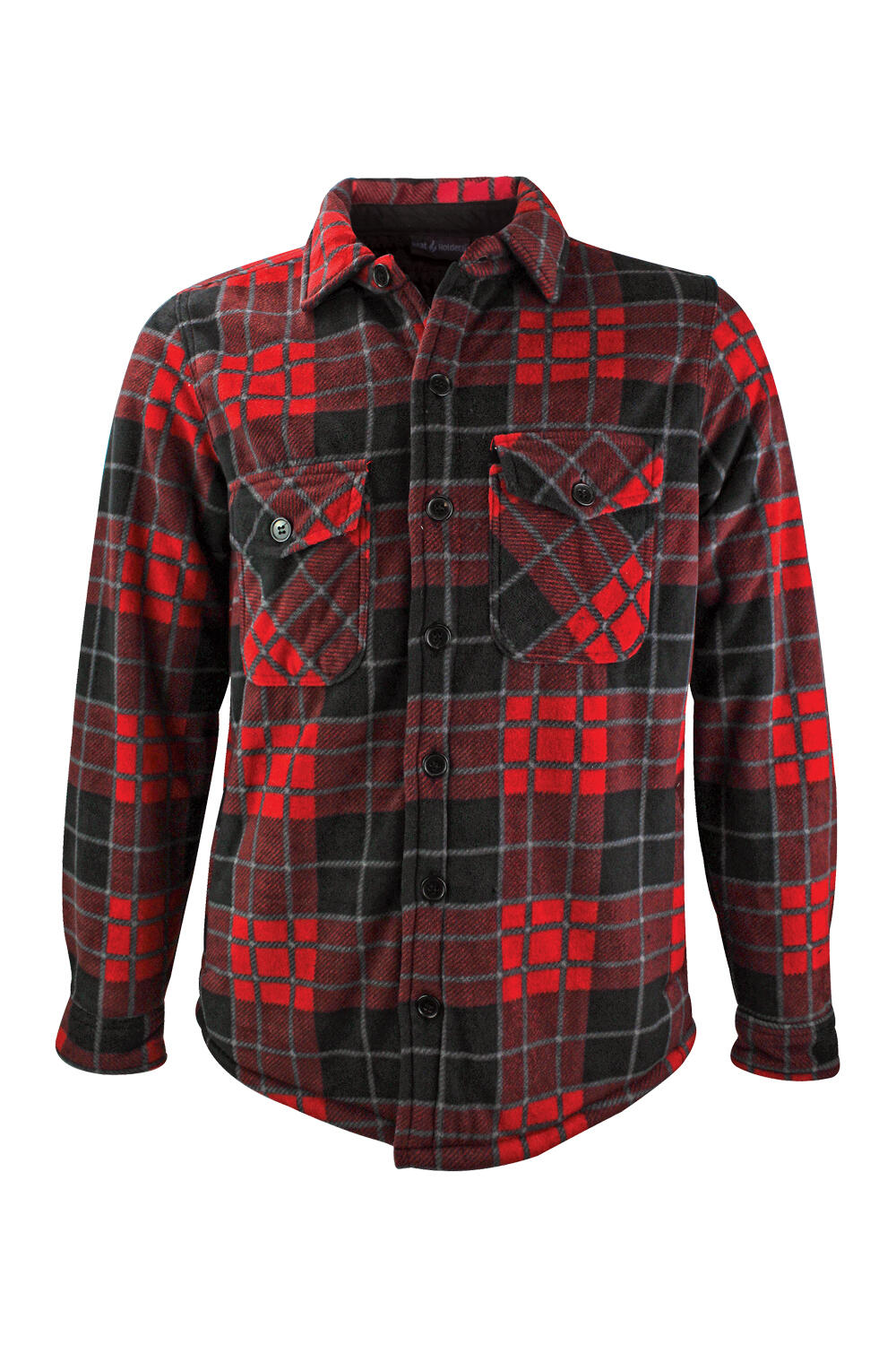 Mens Quilted Plaid Pattern Thermal Warm Long Sleeve Winter Jacket 1/4