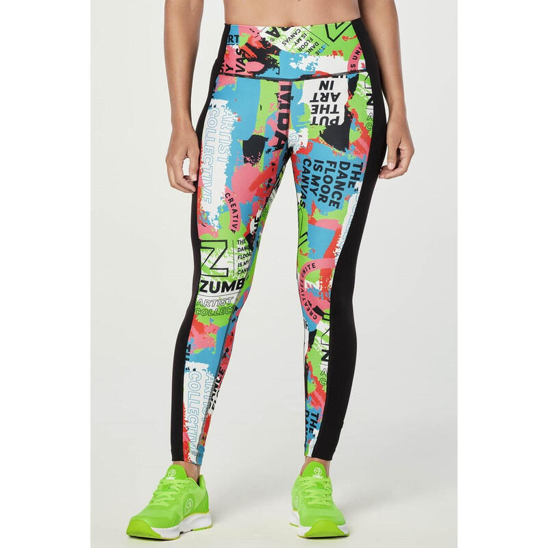 Legginsy sportowe damskie Zumba Free To Create z wysokim stanem