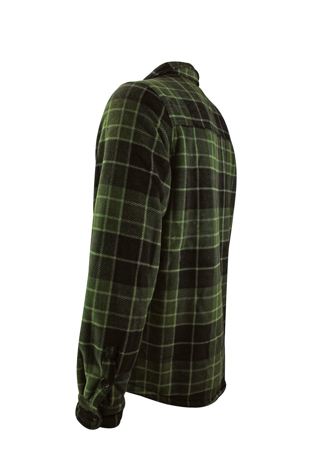 Mens Quilted Plaid Pattern Thermal Warm Long Sleeve Winter Jacket 4/4